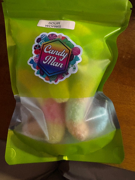 FREEZE DRIED CANDY - SOUR WORMS